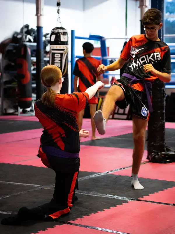 Training at TMA Kickboxing