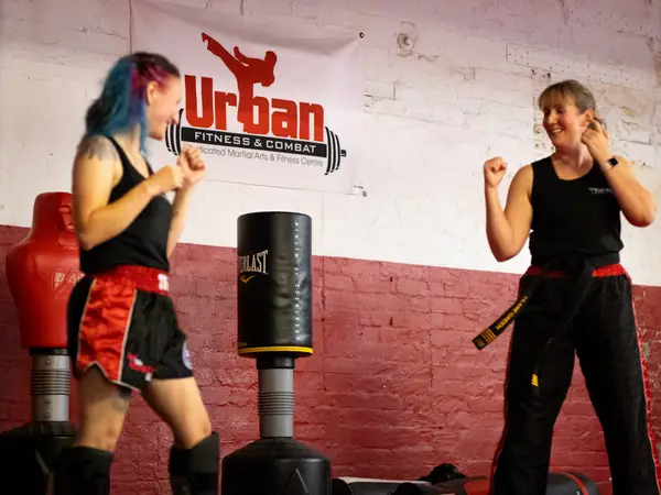 Training at TMA Kickboxing