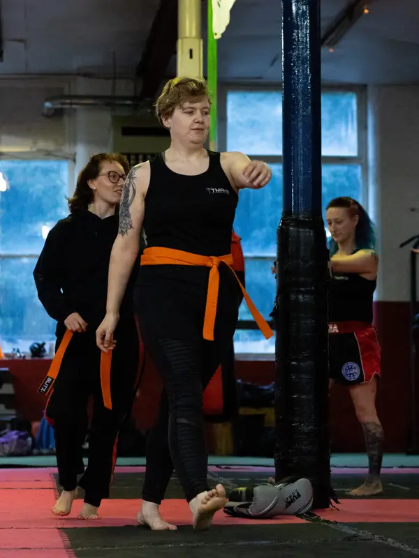 Training at TMA Kickboxing