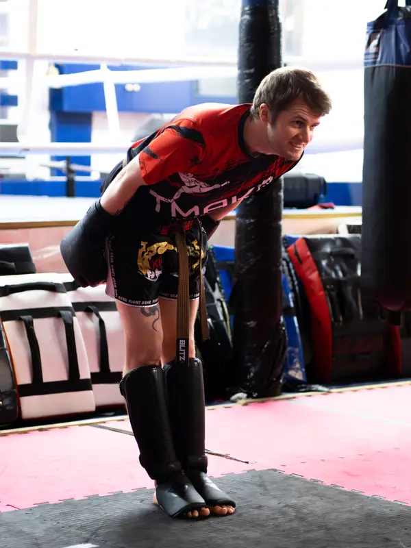 Training at TMA Kickboxing
