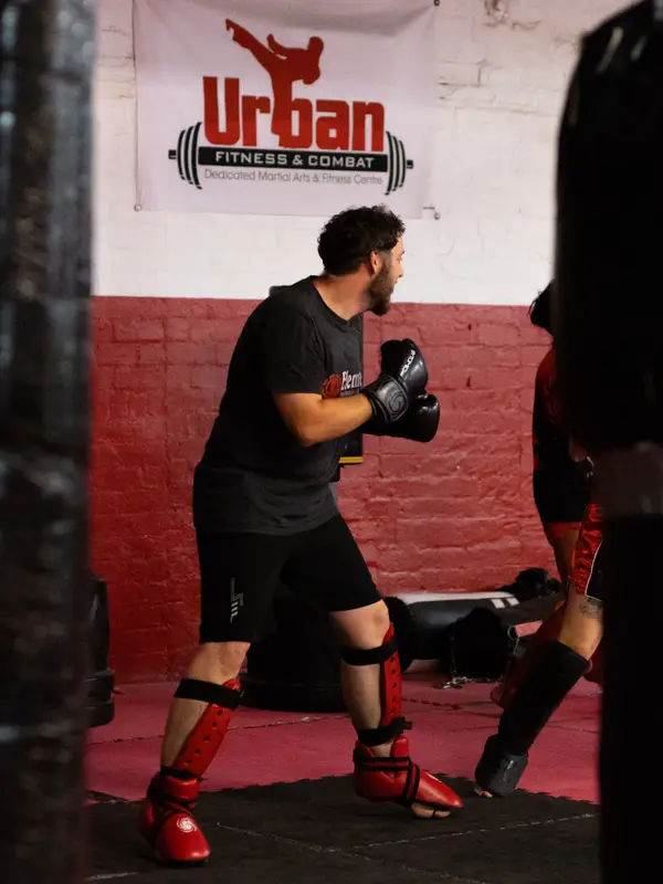 Training at TMA Kickboxing