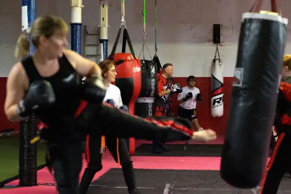 Training at TMA Kickboxing