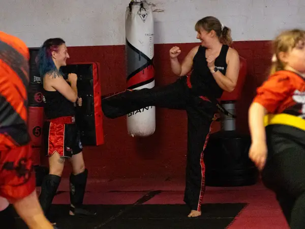 Training at TMA Kickboxing